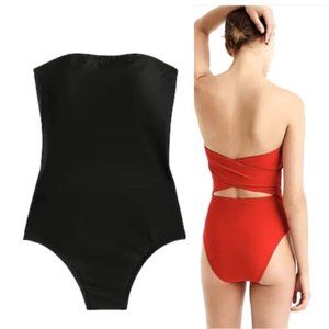 J Crew Cross Back Bandeau Swimsuit One Piece